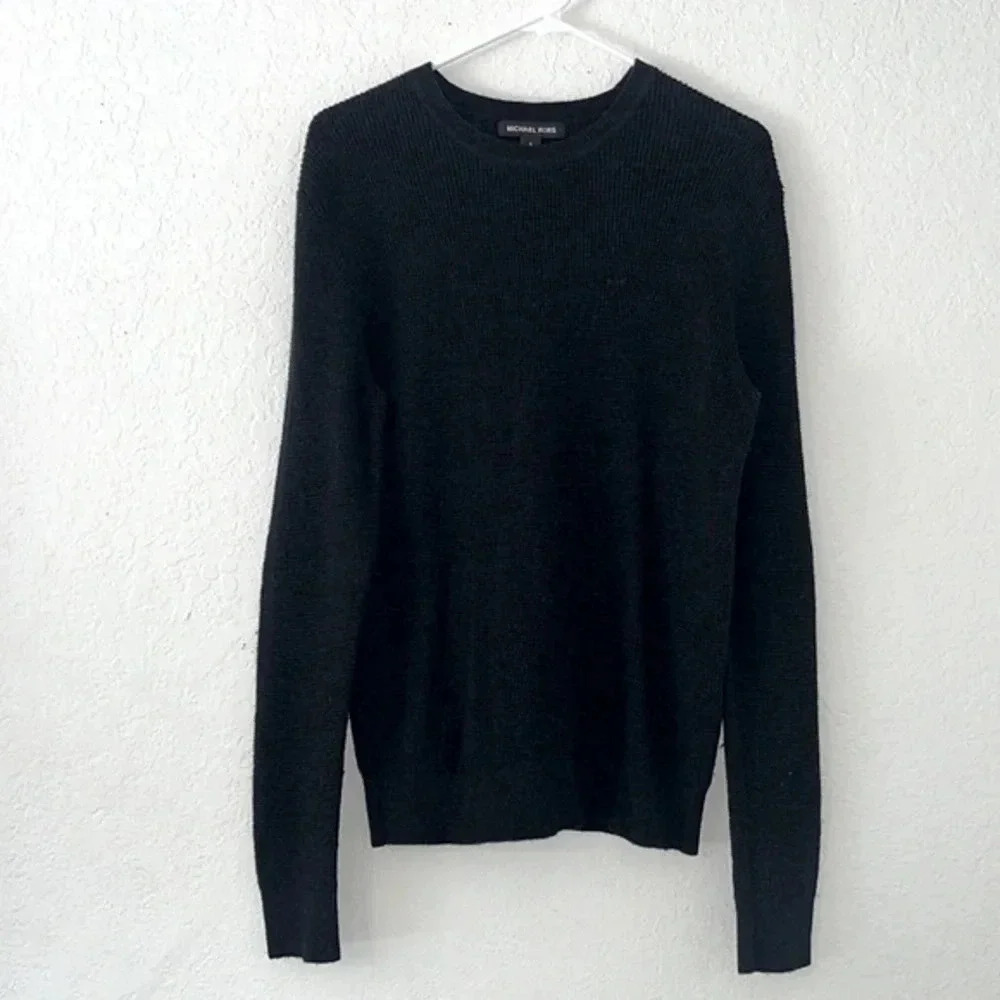 Imperfect MK cotton‎ wool blend Michael Kors sweater black long sleeve neutral